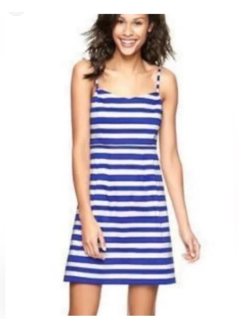GAP Blue and White Striped dress with pockets size 10